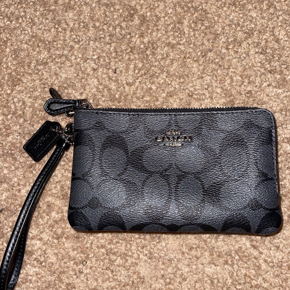 Black coach wristlet